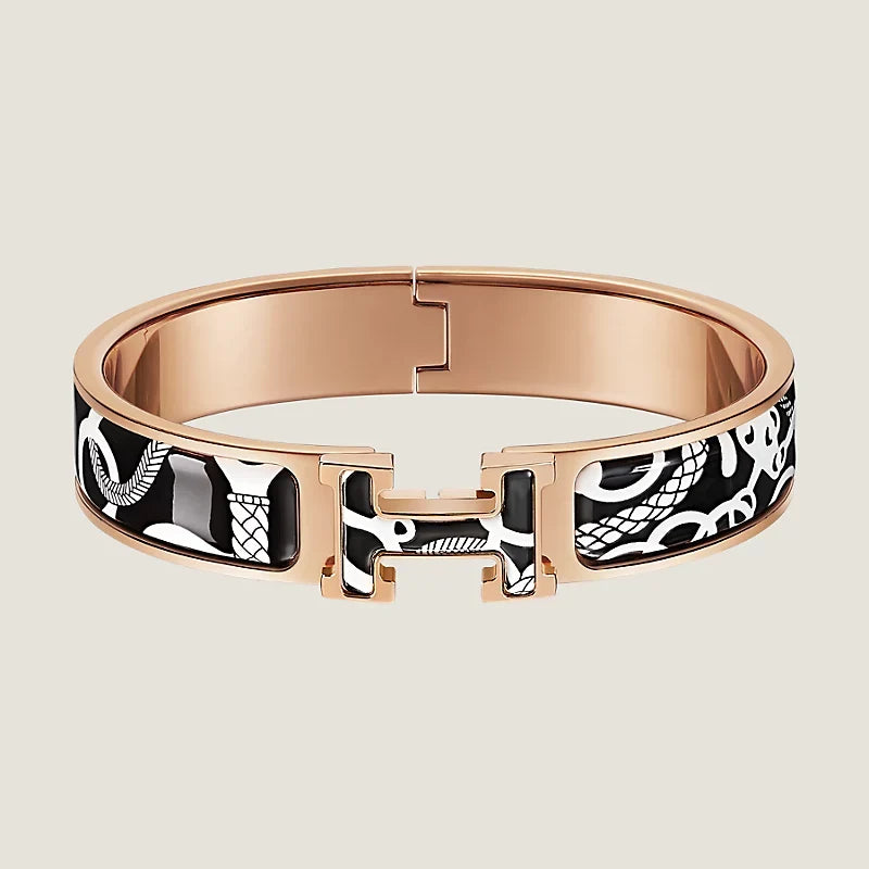 18K Clic H Panoplie Equestre Black Bracelet