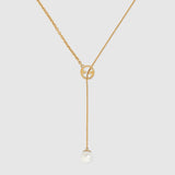 18K GG Blondie Pearl Drop Necklace