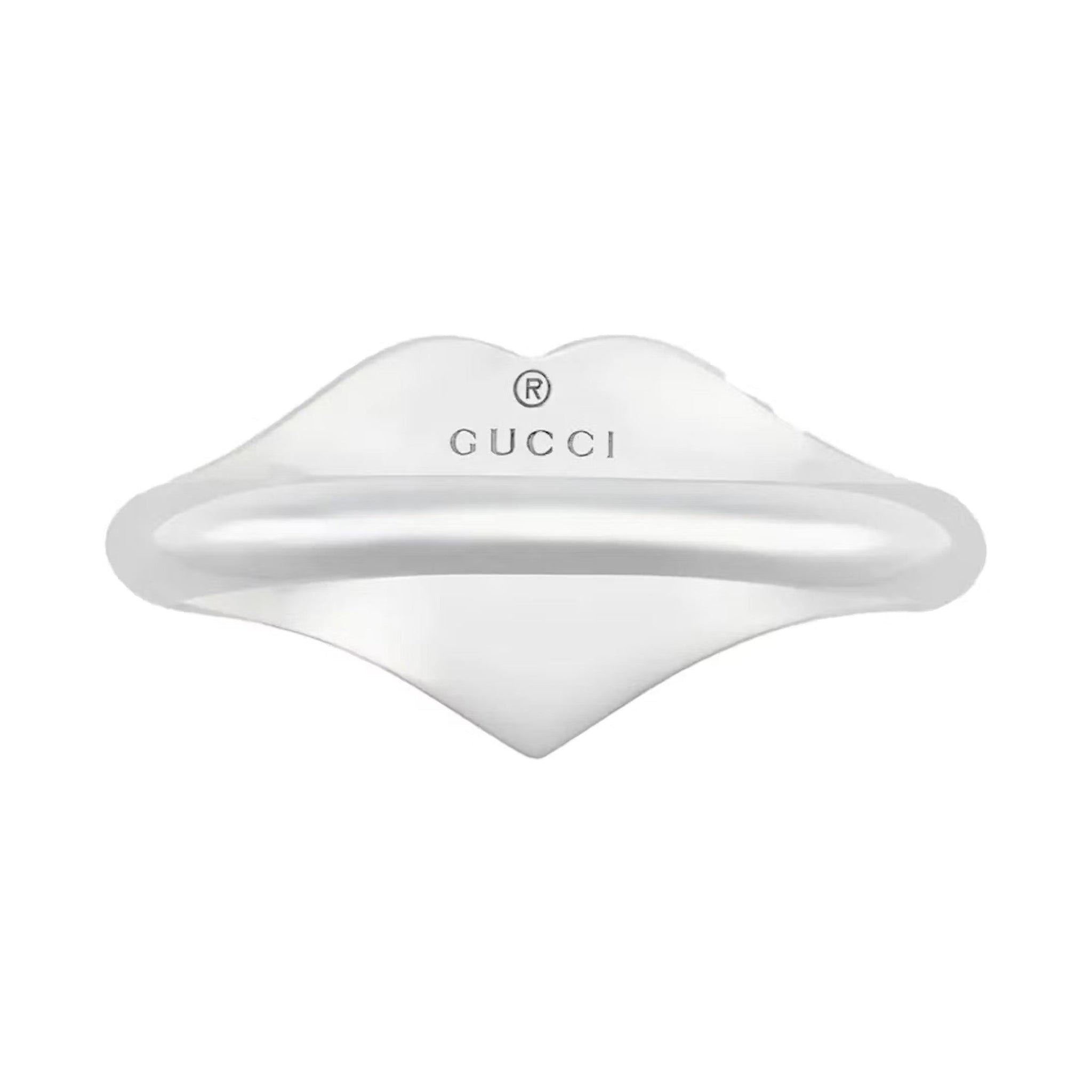 GG Interlocking G Blue Enamel Heart Ring