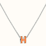 18K Mini Pop H Orange Necklace