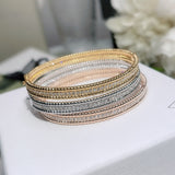 18K Rose Gold Perlée Diamonds One Row Bracelet