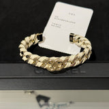 18K CC 26C White Open Cuff Bracelet