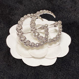 18K GG Crystal Brooch