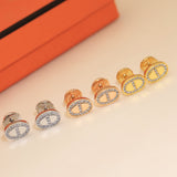 18K Mini Farandole Diamond H Earrings