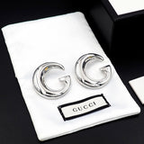 18K GG Large Gold Earrings