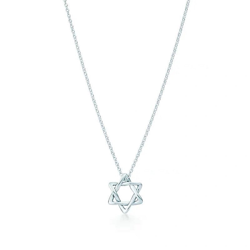 18K Tiff Star of David Pendant Necklace