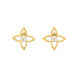 18K Louis Pearly Flower Earrings