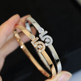 18K CC No.5 Diamond Gold Bracelet