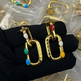18K Louis x YK LV Edge Painted Dots Earrings