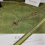 18K GG Striped Pendant Bracelet