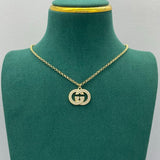 18K GG Gold Pearl Drop Necklace