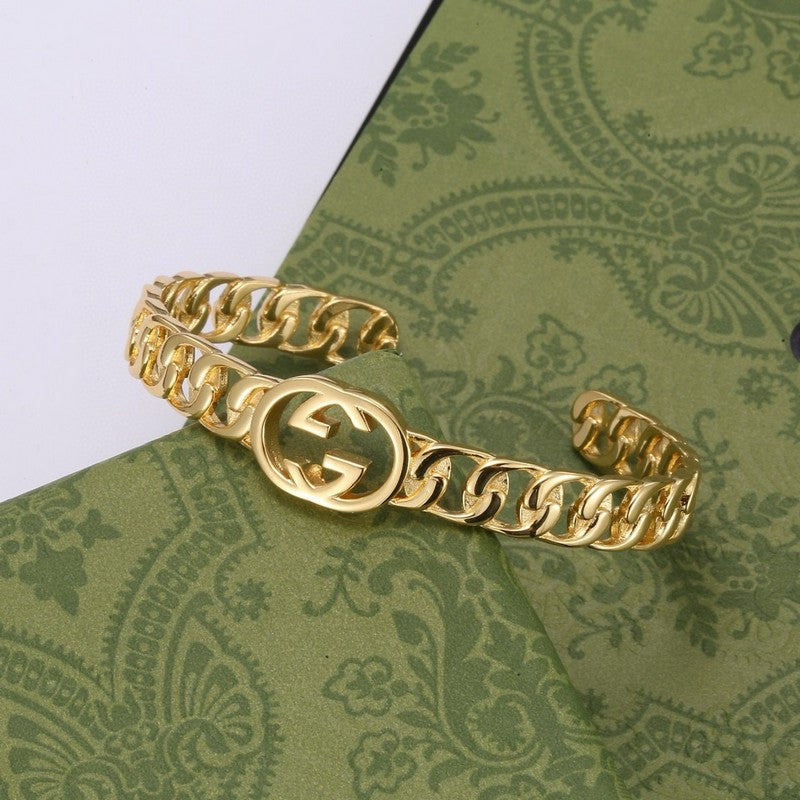 18K GG Chain Open Bracelet