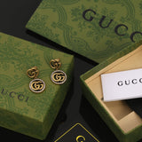 18K GG Crystals Vintage Earrings