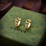 18K GG Script Earrings