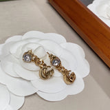 18K GG Crystal Chain Earrings