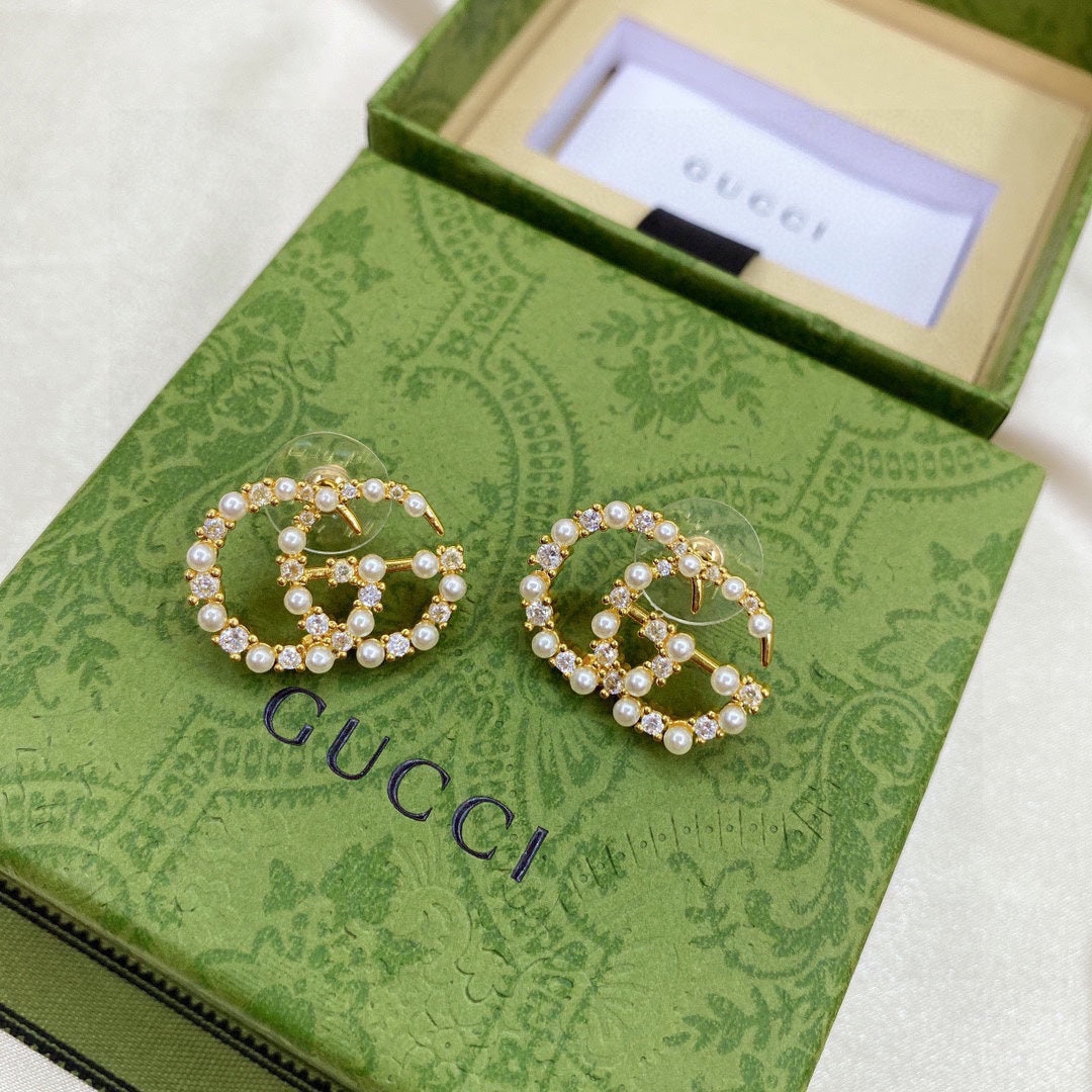 18K GG Pearls Earrings