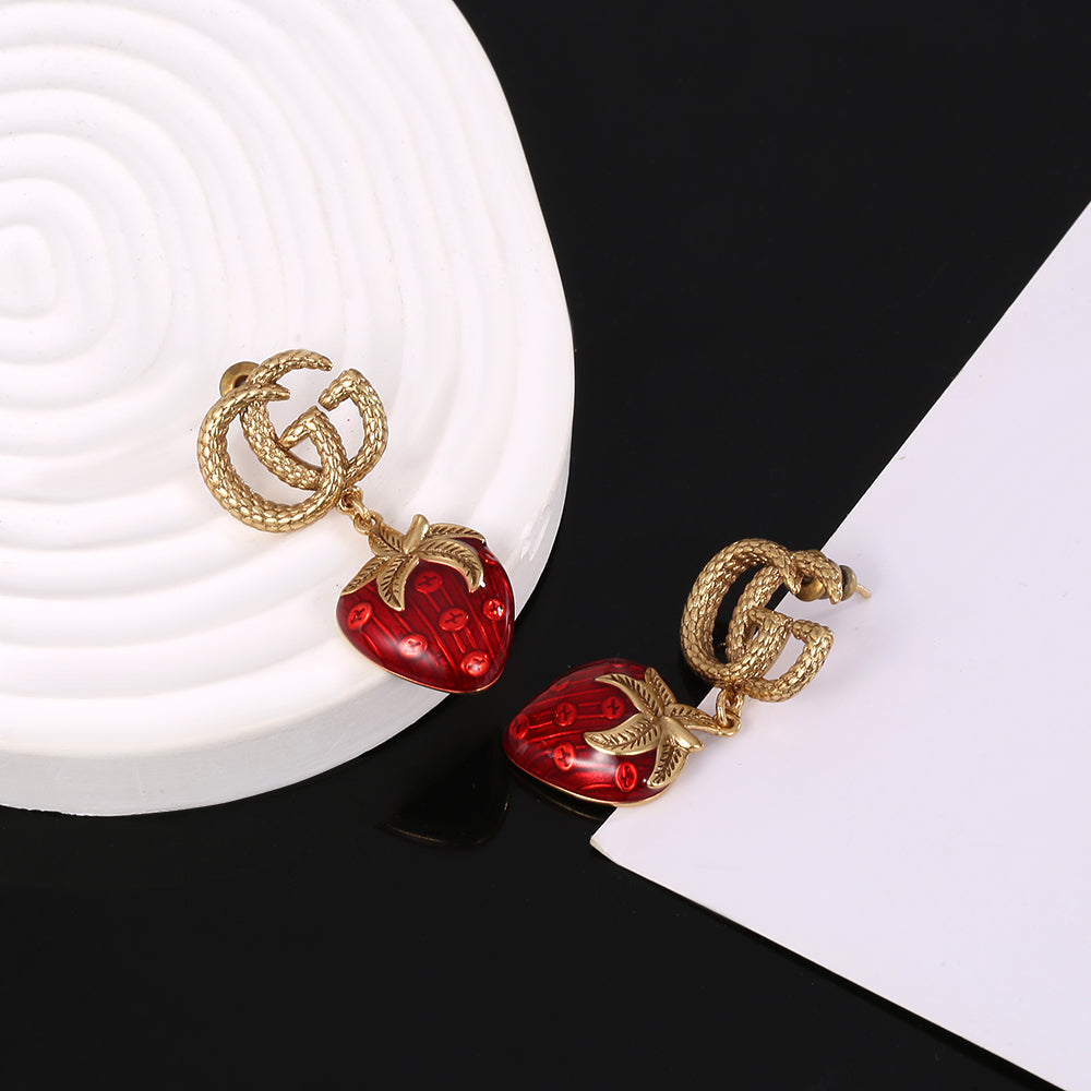 18K GG Strawberry Earrings