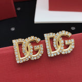 18K DG Diamond Gold Earrings