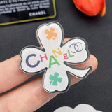 18K CC Color Flower Brooch