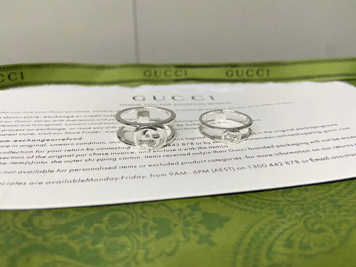 GG Interlocking G Thin Open Ring