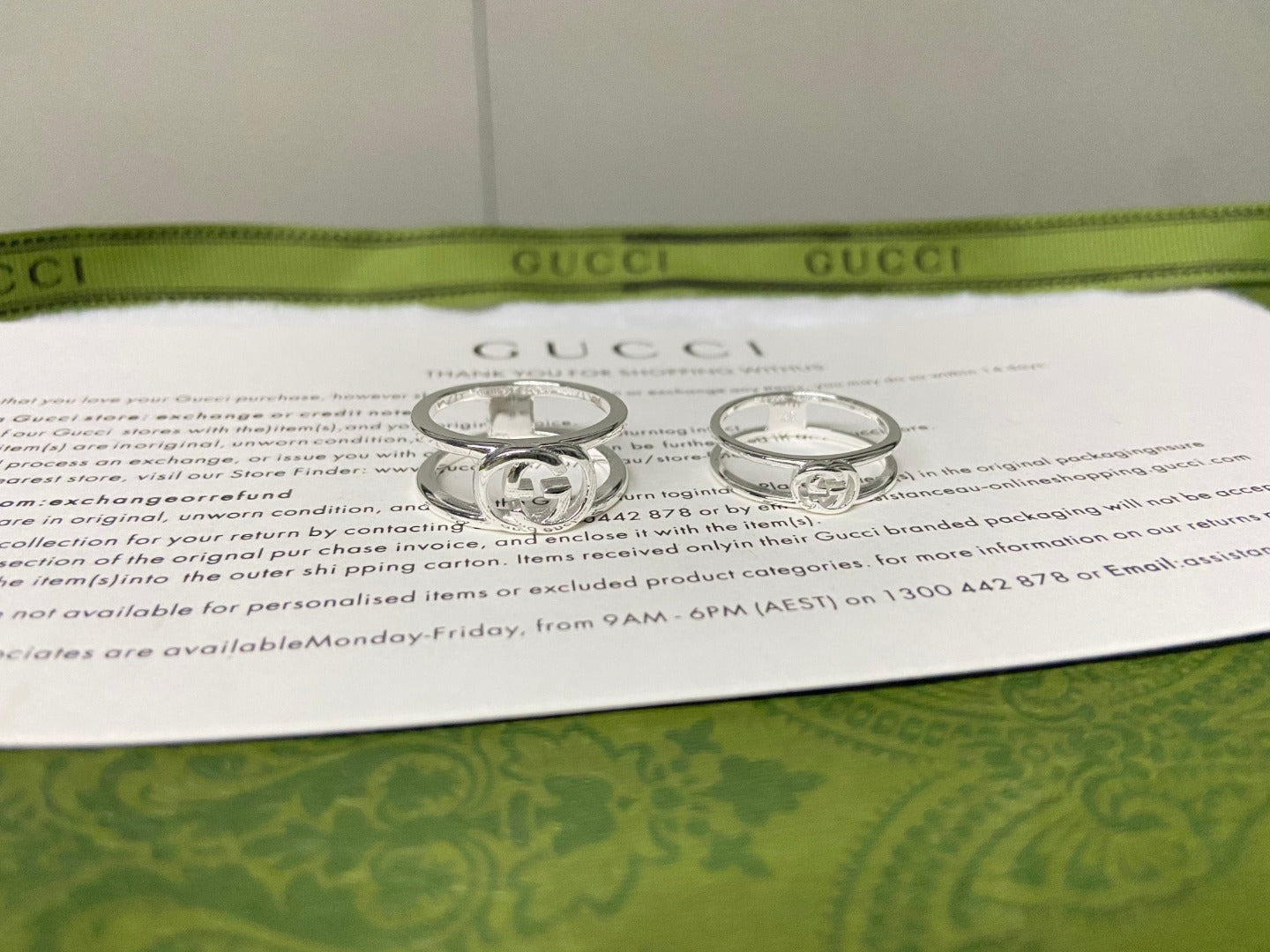 GG Interlocking G Thin Open Ring