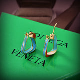 18K BV Twisted-triangle Hoop Earrings