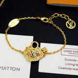 18K Louis Vintage Lock Gold Bracelet