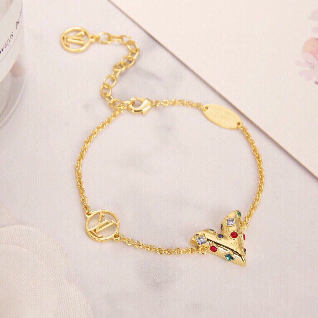 18K Louis Essential V Plan¡§¡§te Bracelet