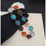 18K CC Color Crystal Gold Bracelet