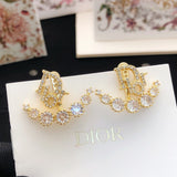 18K CD Seven Diamond Star Earrings