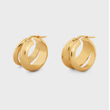 18K Triomphe Formes Abstraites Hoops Earrings