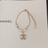 18K CC Black & White Logo Chain Bracelet