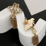18K GG Bee Tassel Crystal Earrings