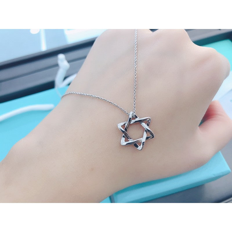 18K Tiff Star of David Pendant Necklace