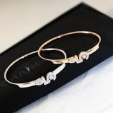 18K CC No.5 Diamond Gold Bracelet