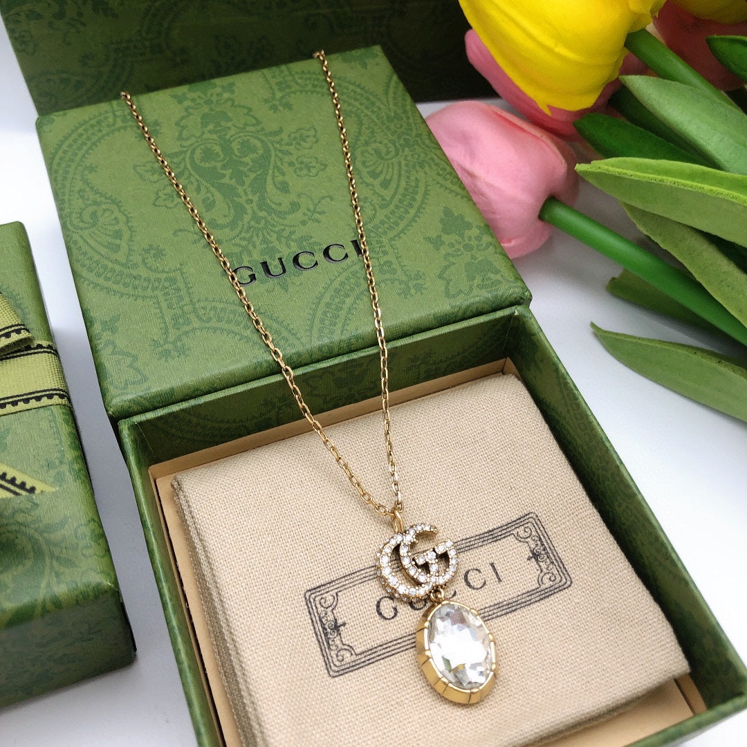 18K GG Crystal Necklace