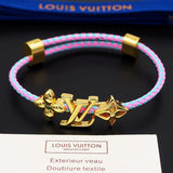 18K Louis Monogram Pink & Purple Gold Bracelet