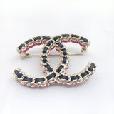 18K CC Leather Pink Brooch