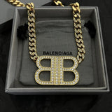 18K BB Chain Diamond Necklace