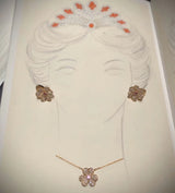 18K Frivole Pink Sapphire Earrings