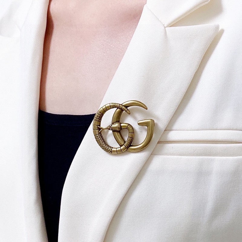 18K GG Snake Brooch