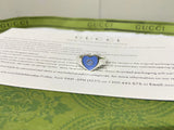 GG Interlocking G Blue Enamel Heart Ring