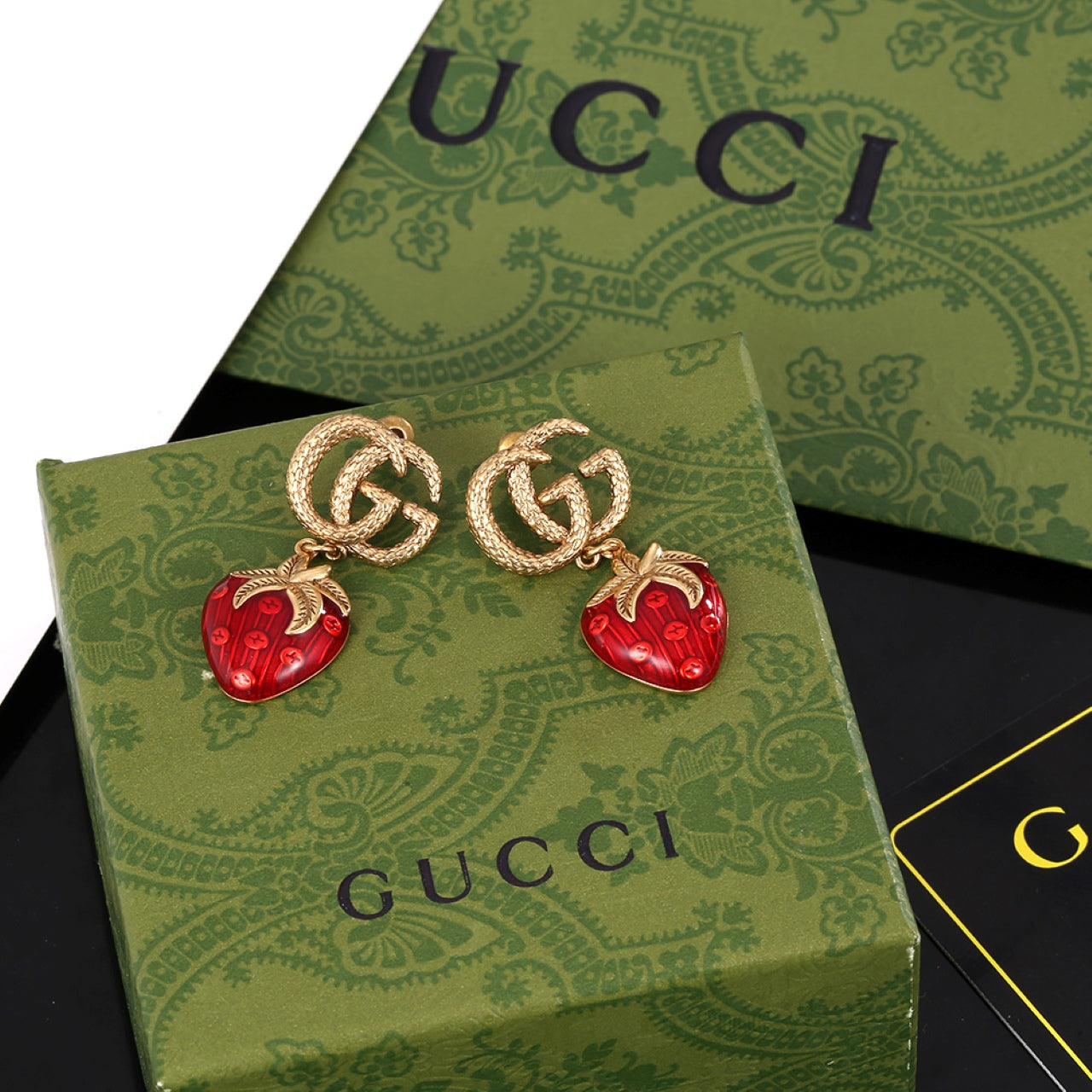 18K GG Strawberry Earrings