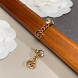 18K GG Crystal Chain Earrings