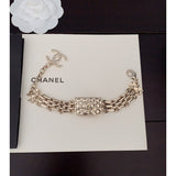 18K CC Bag Gold Chain Bracelet