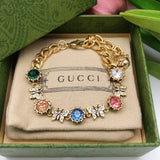 18K GG Interlocking G Crystals Bracelet