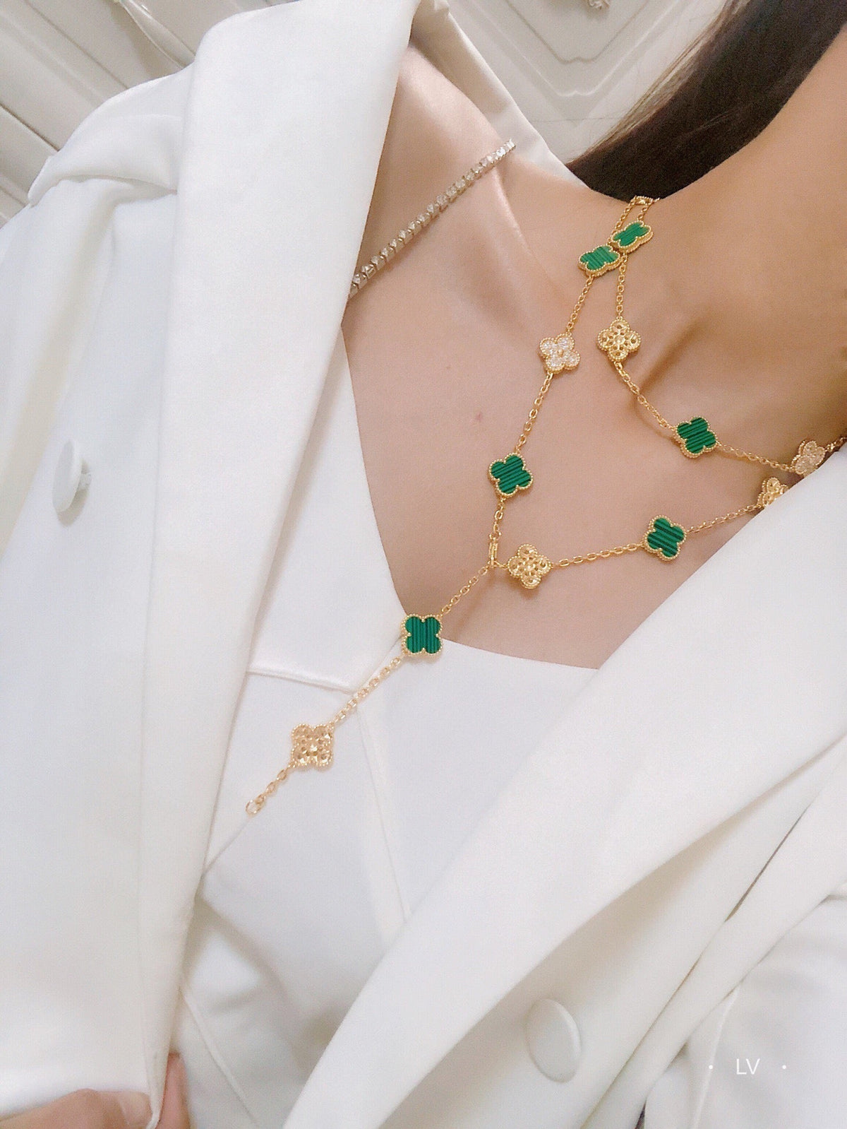 18K Vintage Alhambra 20 Motifs Long Clover Necklace