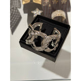 18K CC 25S Diamond Star Wide Gold Bracelet