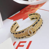 18K CC Strass Cuff Bracelet