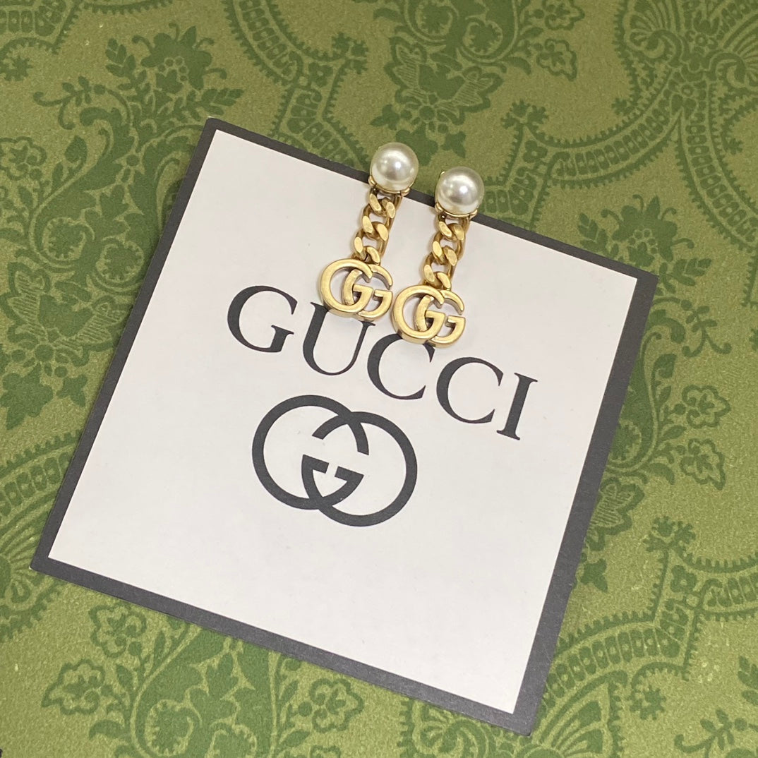 18K GG Chain Earrings